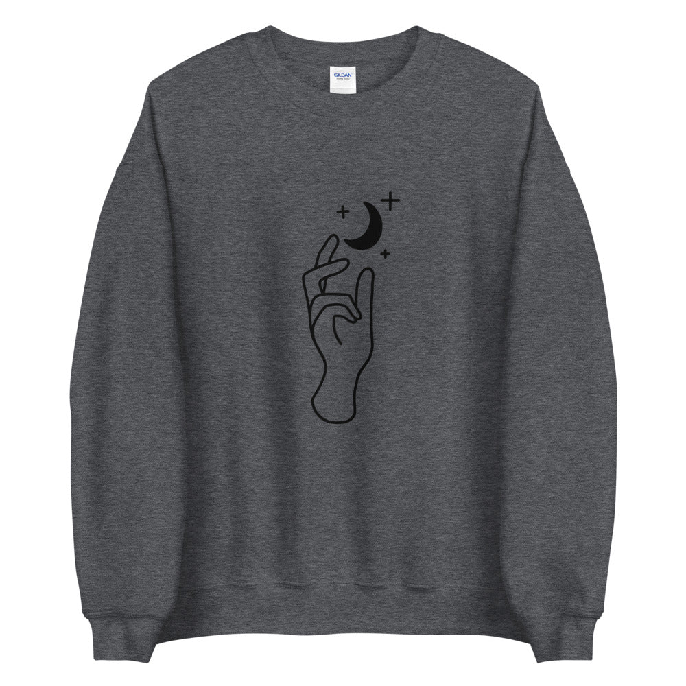 Reach the moon Sweatshirt by Eugenia - Grab that chance